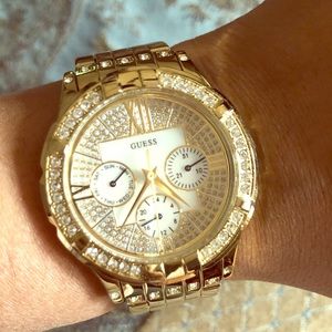 Gold guess watch!! Great condition